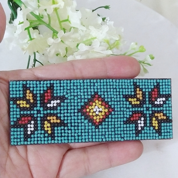 NWT Western Multicolor Seed Bead Hair Pin - Picture 1 of 5
